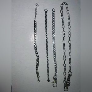 3 Chain bracelet and 1 chain waistband